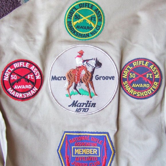 1950's Shooting Jacket 10X Imperial Reeves Army Twill Hunting SZ 38 NRA Patches! - Picture 4 of 4